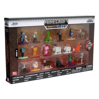 Minecraft - Nano Metalfigs Minifiguren Set Caves & Cliffs - 4 cm