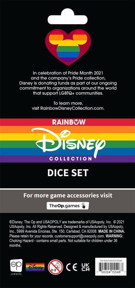 Disney - Würfelset Regenbogen - 6 Stk