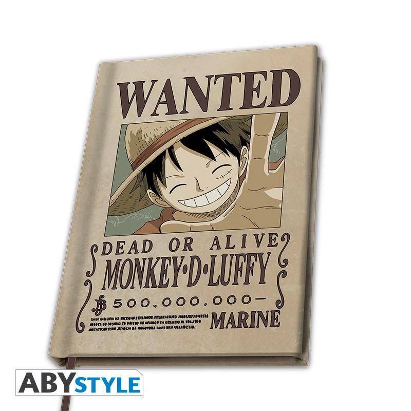 One Piece Notizbuch Wanted Luffy A5