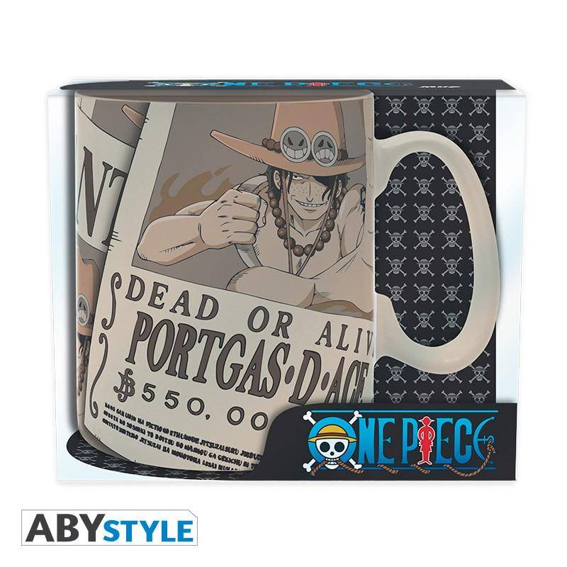 One Piece - Tasse - 460 ml - Wanted Ace - mit Box