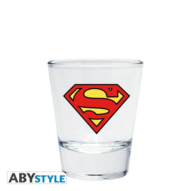 DC Comics Pack Superman Glas + Schnapsglas + Espresso Tasse
