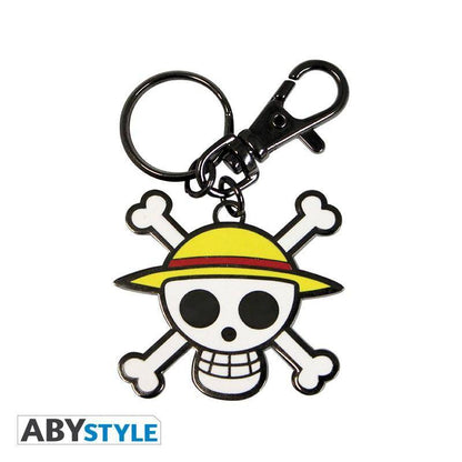 One Piece - Pck Glas 29cl + Schlüsselanhänger + Mini Tasse "Skull Luffy"