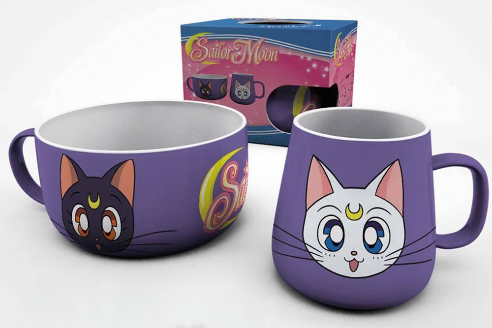 Sailor Moon Frühstücks-Set Luna & Artemis