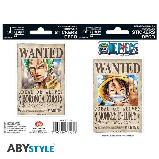One Piece - Sticker - Wanted Ruffy & Zorro