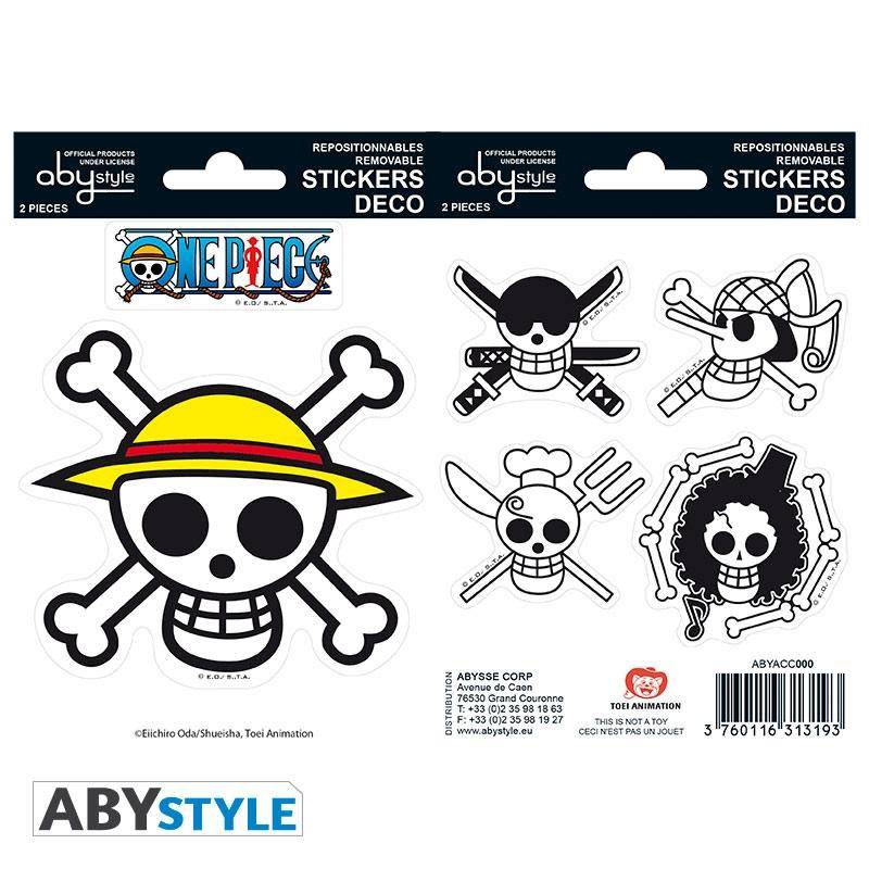 One Piece - Sticker - 16x11cm/ 2 Bögen - Piraten Flagge