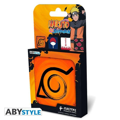 Naruto Shippuden 4 Untersetzer Embleme Set
