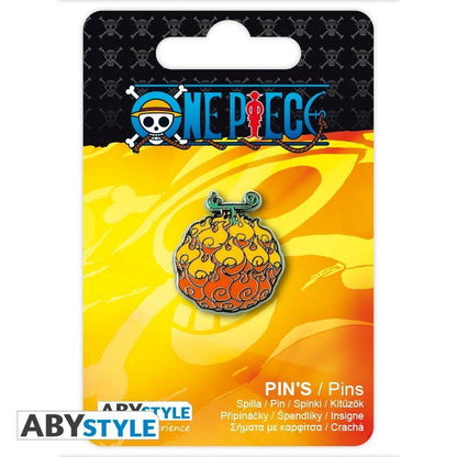 One Piece Ansteck-Pin Flame-Flame Fruit
