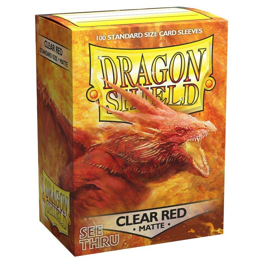 Dragon Shield Matte Art Kartenhüllen - Clear Red (100 Kartenhüllen)