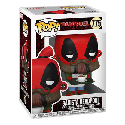 Marvel Deadpool 30th Anniversary POP! Vinyl Figur Coffee Barista Deadpool 9 cm