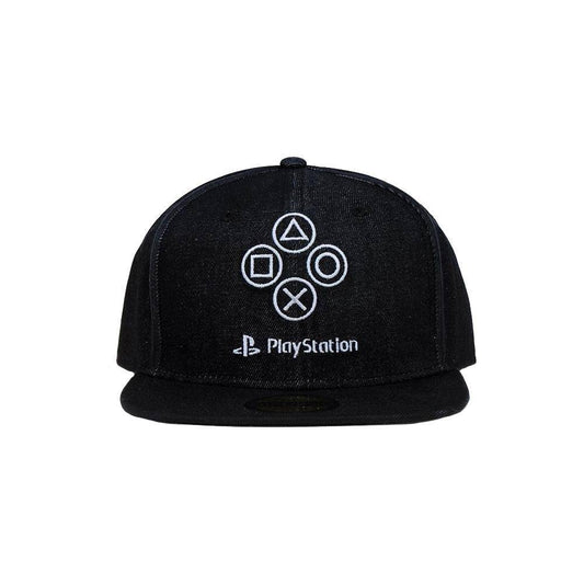 Sony PlayStation Snapback Kappe Denim Symbols