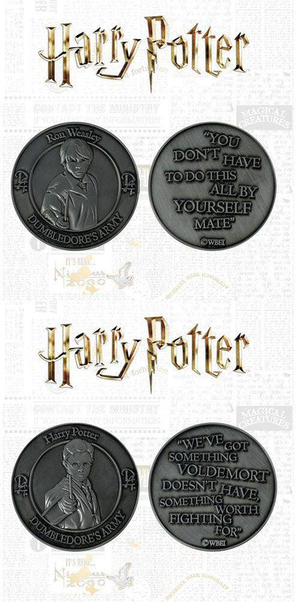 Harry Potter Sammelmünzen Doppelpack Dumbledore's Army: Harry & Ron Limited Edition