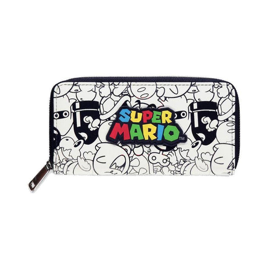 Super Mario Zip Around Geldbeutel Logo