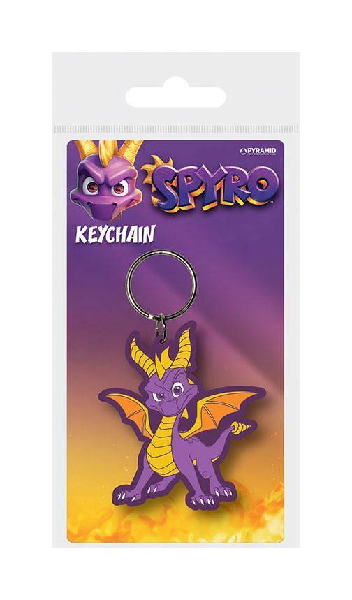 Spyro the Dragon Gummi-Schlüsselanhänger Dragon Stance 6 cm
