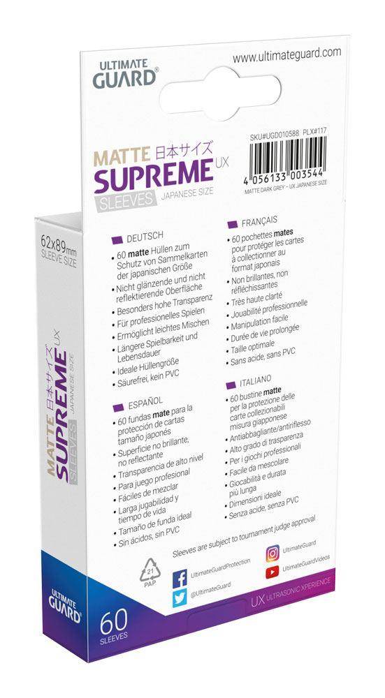 Ultimate Guard Supreme UX Sleeves Japanische Größe Matt Dunkelgrau (60)