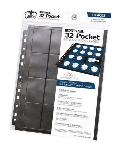 Ultimate Guard 32-Pocket Pages Mini American Schwarz (10)