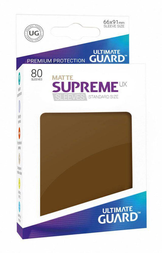 Ultimate Guard Supreme UX Sleeves Standardgröße Matt Braun (80)