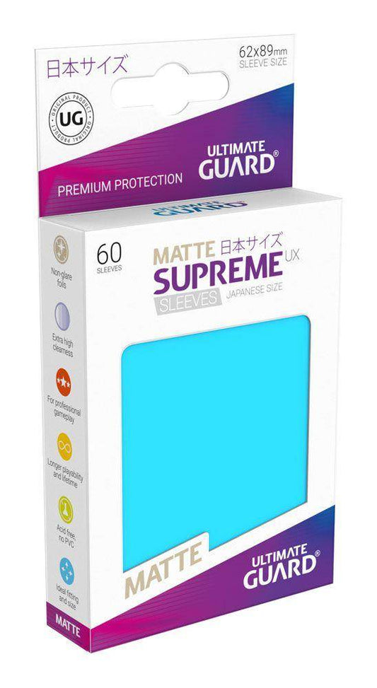 Ultimate Guard Supreme UX Sleeves Japanische Größe Matt Hellblau (60)