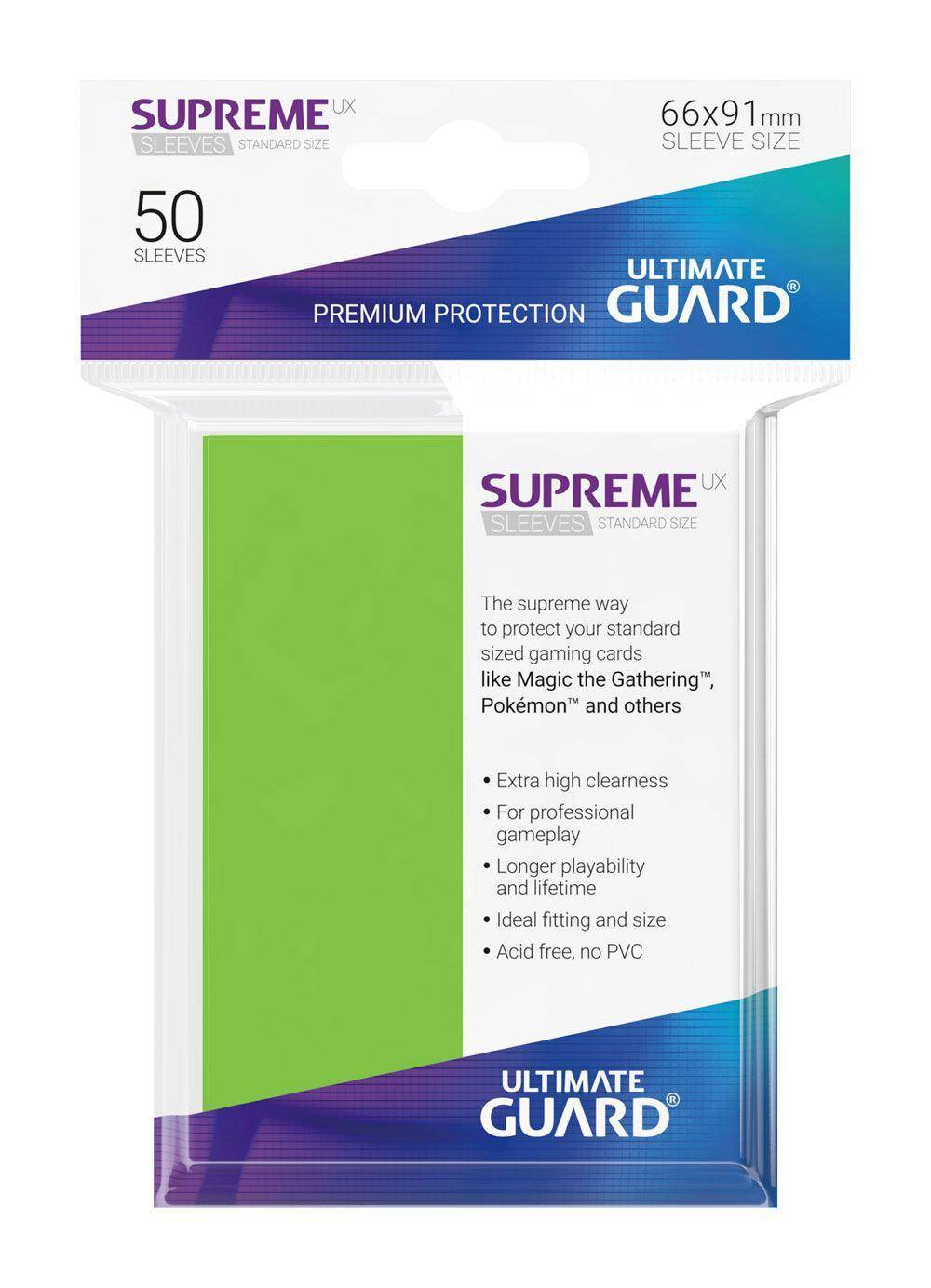 Ultimate Guard Supreme UX Sleeves Standardgröße Hellgrün (50)