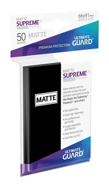 Ultimate Guard Supreme UX Sleeves Standardgröße Matt Schwarz (50)