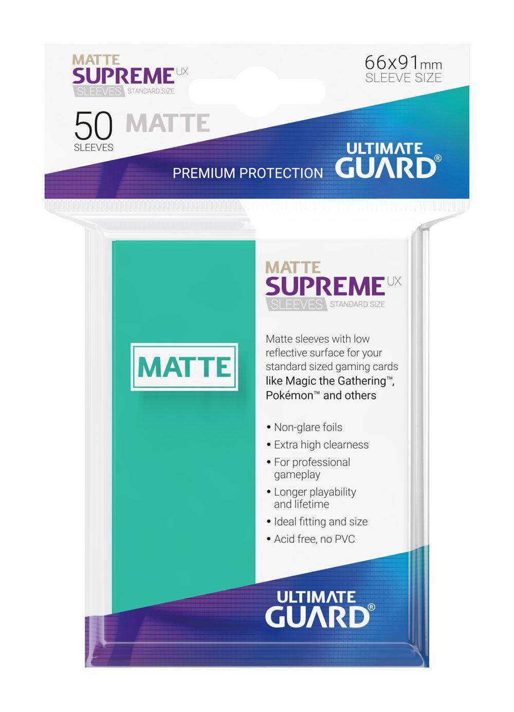 Ultimate Guard Supreme UX Sleeves Standardgröße Matt Türkis (50)