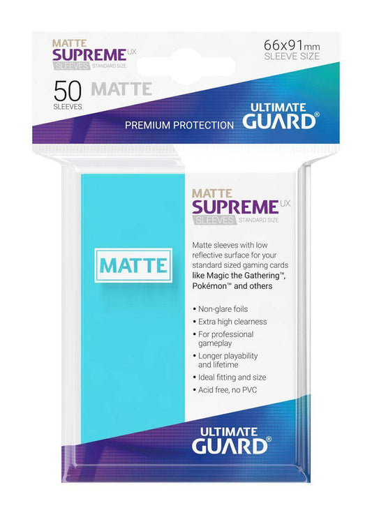Ultimate Guard Supreme UX Sleeves Standardgröße Matt Aquamarin (50)