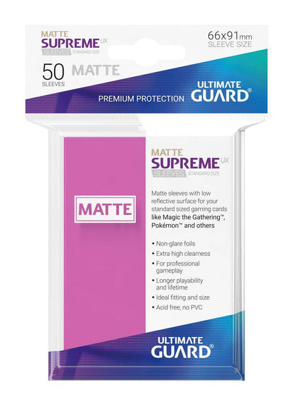 Ultimate Guard Supreme UX Sleeves Standardgröße Matt Pink (50)