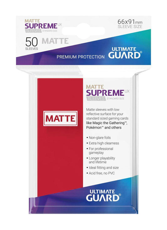Ultimate Guard Supreme UX Sleeves Standardgröße Matt Rot (50)