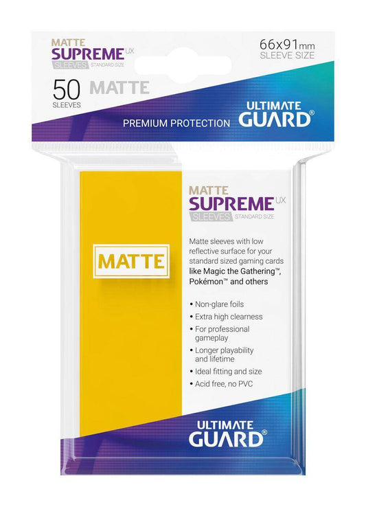 Ultimate Guard Supreme UX Sleeves Standardgröße Matt Gelb (50)
