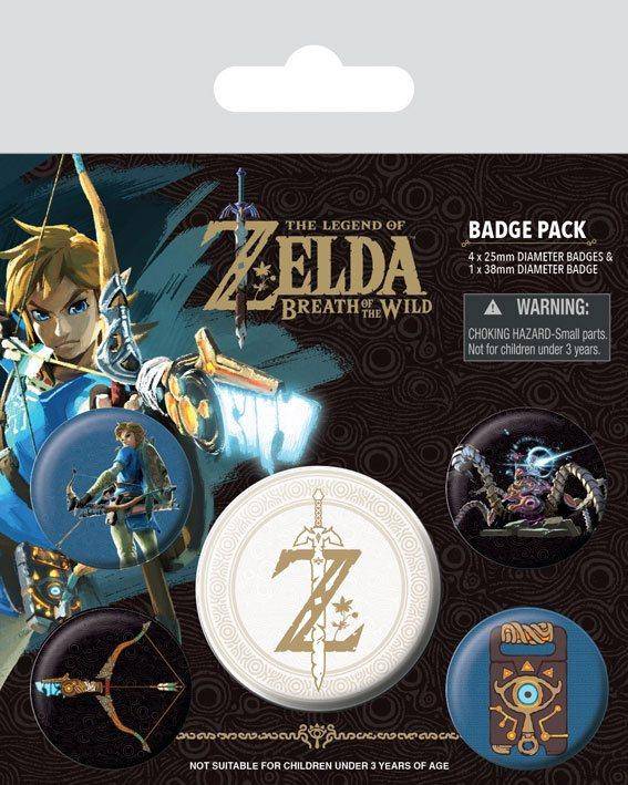 The Legend of Zelda Breath of the Wild Ansteck-Buttons 5er-Pack Z Emblem