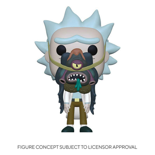 Rick & Morty POP! Animation Vinyl Figur Rick w/ Glorzo 9 cm