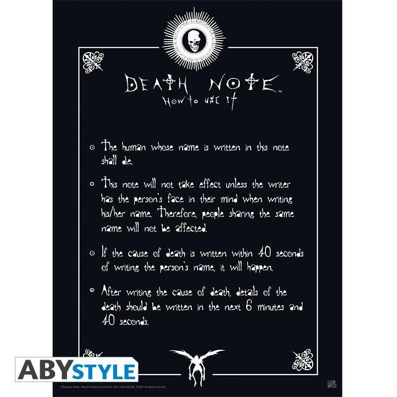 Death Note - Poster "Regeln" (52x38)