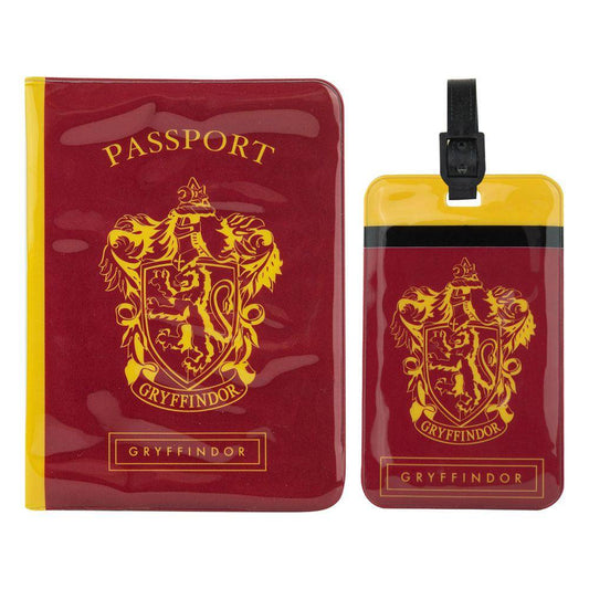 Harry Potter Kofferanhänger & Reisepass-Halter Set Gryffindor