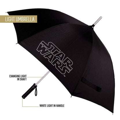 Star Wars Regenschirm mit Leuchtfunktion Lichtschwert