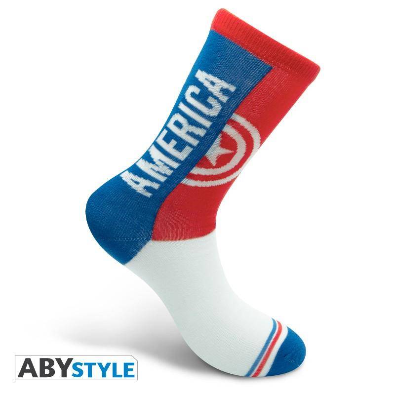 Marvel - Socken - Blau, Rot, Weiß - Captain America