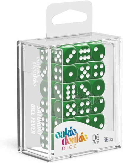 Oakie Doakie Dice - W6 Würfel Set Grün - 12 mm