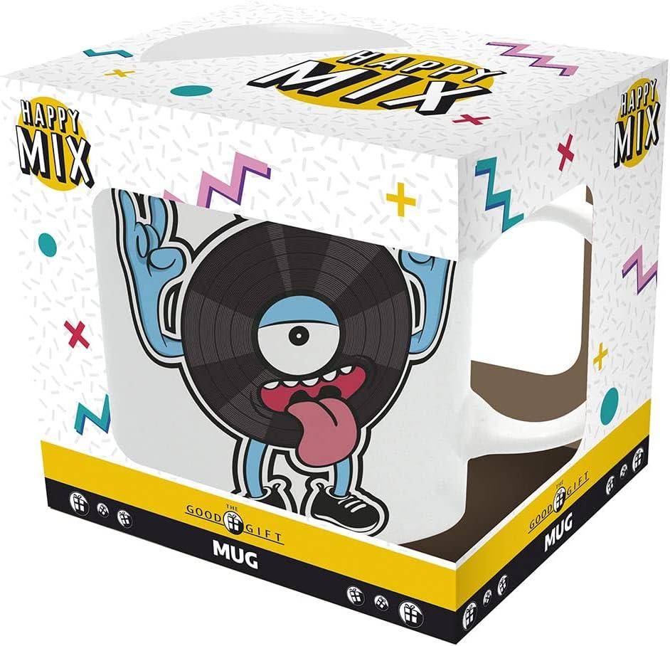 Happy Mix - Tasse Retro Musik Schalplatte - 320 ml