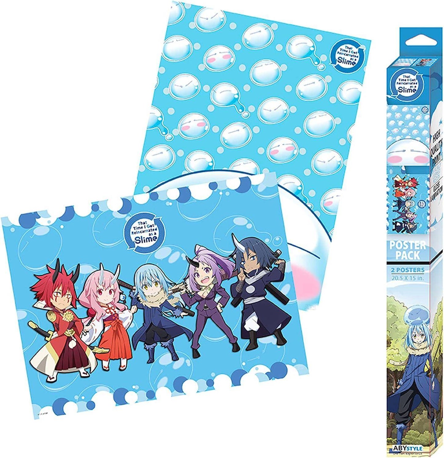 Meine Wiedergeburt als Schleim in einer anderen Welt - Poster Set Chibi Charaktere - 52 x 38 cm