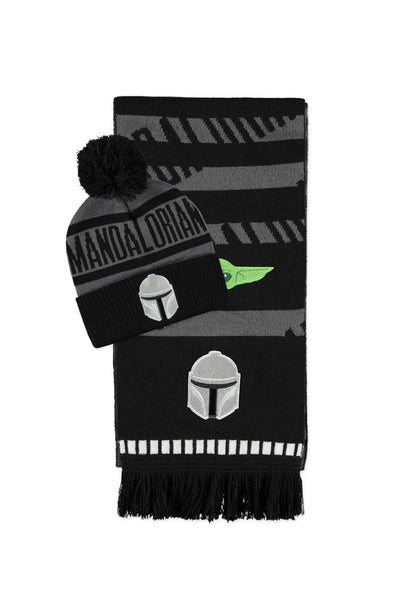 Star Wars: The Mandalorian - Beanie & Schal Set Din Djarin & Grogu