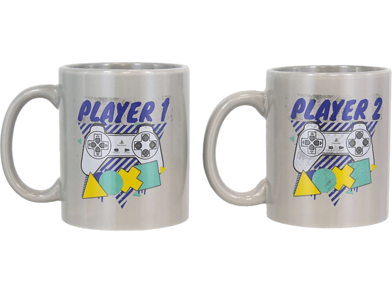 Sony PlayStation - Tassen Set Spieler 1 & 2 - 300 ml