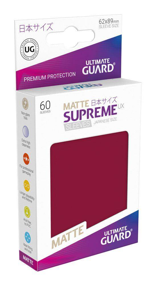 Ultimate Guard - Kartenhüllen Supreme UX Japanische Größe - Matt Burgundrot (60)