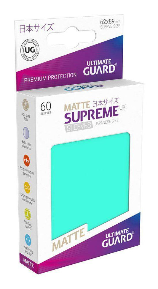 Ultimate Guard - Kartenhüllen Supreme UX Japanische Größe - Matt Türkis (60)