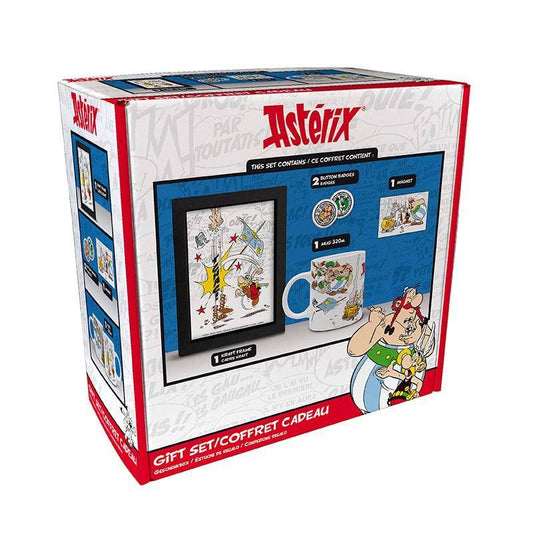 Asterix - Geschenkset Gallier - Tasse, Magnet, Anstecker & Bild