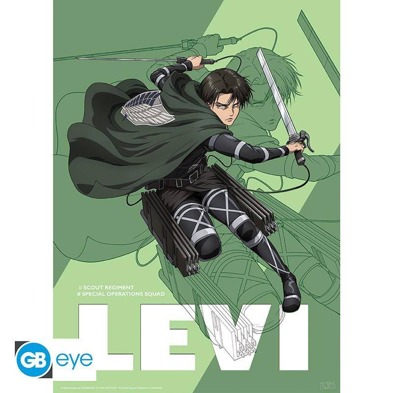 Attack on Titan - Poster Doppelpack Levi & Mikasa - 52 x 38 cm