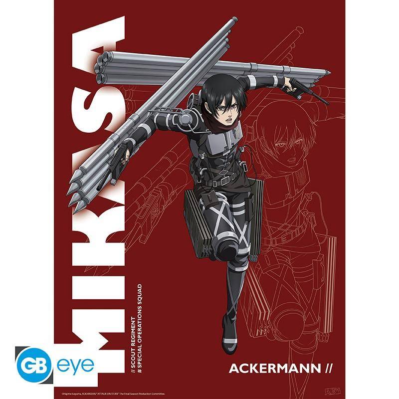 Attack on Titan - Poster Doppelpack Levi & Mikasa - 52 x 38 cm