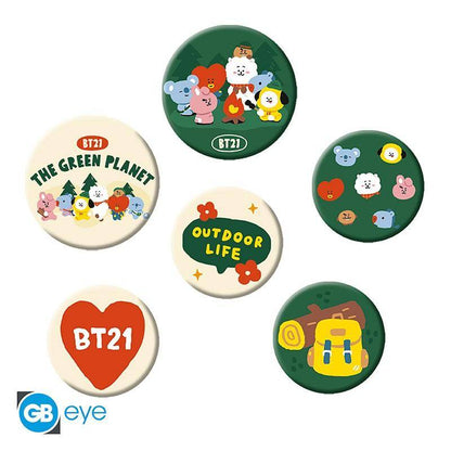 BT21 - Anstecker Set Grüner Planet