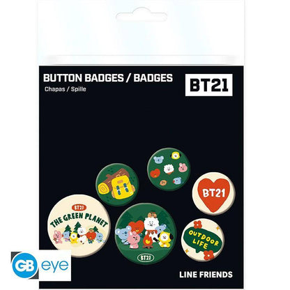 BT21 - Anstecker Set Grüner Planet