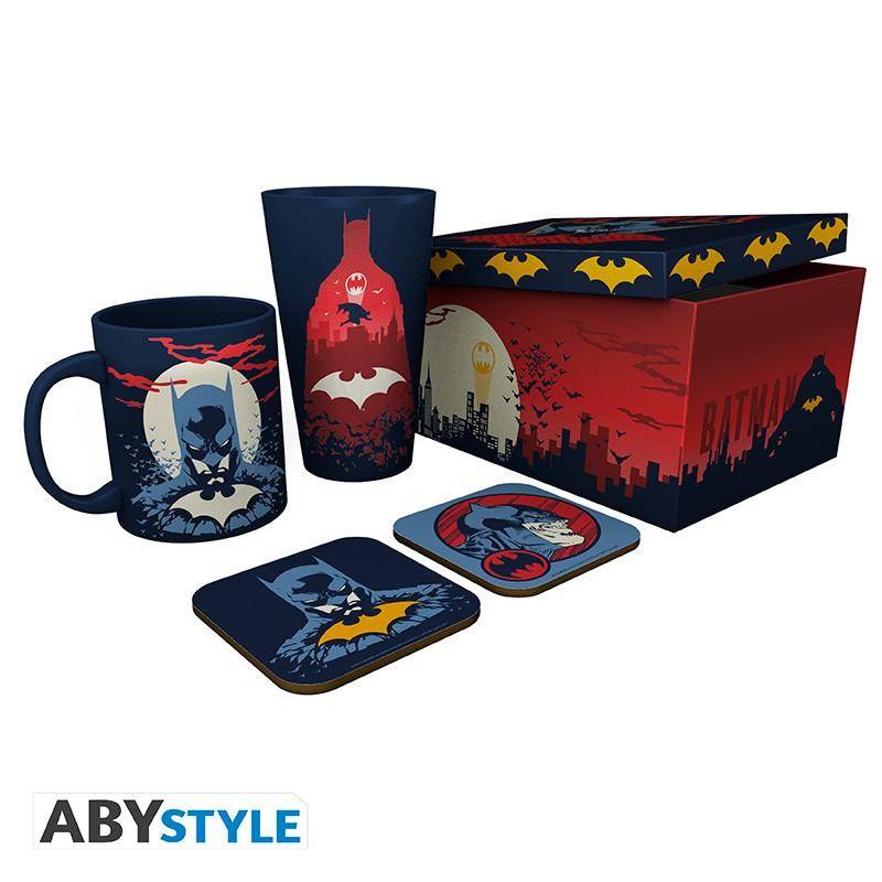 DC Comics - Geschenkset Batman -  Glas, Tasse & Untersetzer