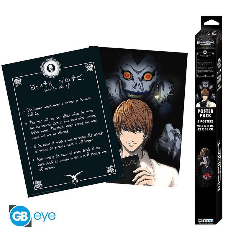 Death Note - Poster Doppelpack Anleitung & L - 52 x 38 cm