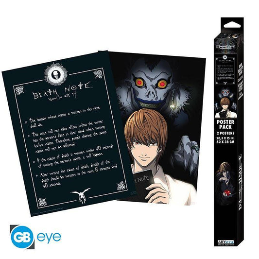 Death Note - Poster Doppelpack Anleitung & L - 52 x 38 cm
