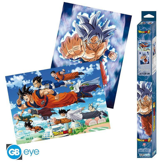 Dragon Ball - Poster Doppelpack Super-Saiyajin Blue & Gruppe - 52 x 38 cm
